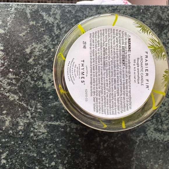 SOLD SOLD SOLD Thymes Frasier Fir Aromatic Candle - White 6.5 oz. New - Picture 3 of 5